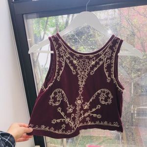 Ecoté Open-back Boho Crop Top